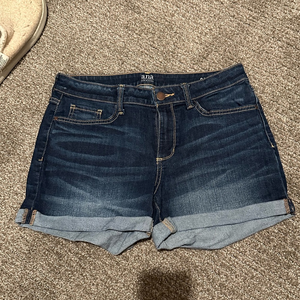 Dark wash jean shorts